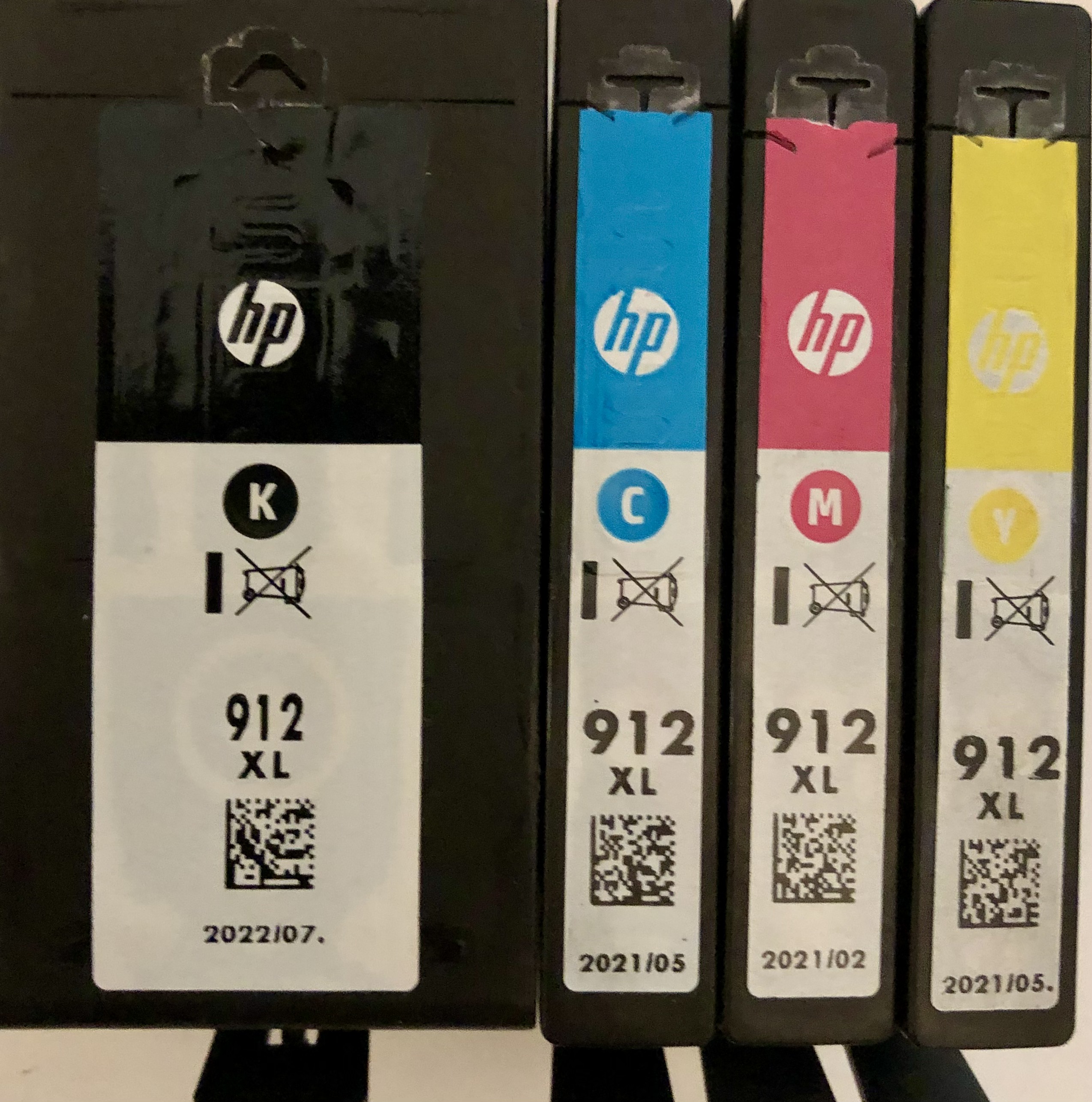 Pack De Cartuchos De Tinta HP 912XL Negro + 912 Color (cian, Magenta, Amarillo) - Originales, Alta Calidad, Para Impresoras Compatibles