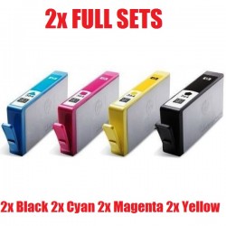 2X HP 364 FULL SETS BK/C/M/Y