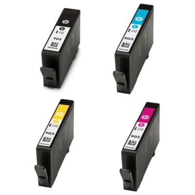 HP 903 Full Set- Black, Cyan, Magenta, Yellow Ink Cartridges